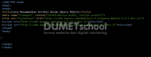 Cara Menambahkan Artikel Dalam jQuery Mobile