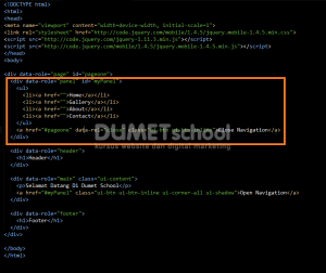 Cara Menggunaka Panel Pada jQuery Mobile
