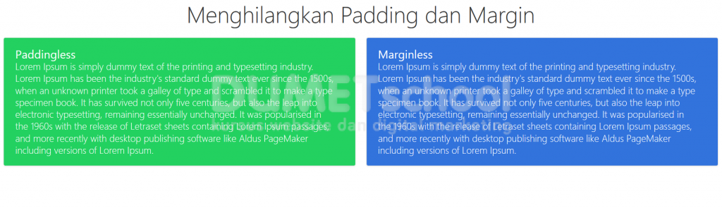Cara Menghilangkan Padding dan Margin di Bulma