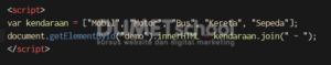 Cara Penggunaan Metode Join() pada Javascript