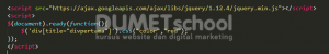 Contoh Penggunaan Attribute Equals Selector pada Jquery