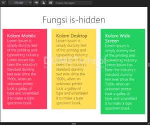 Fungsi hidden pada Bulma Framework