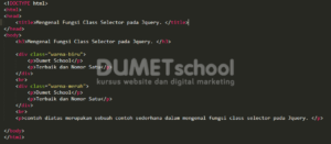 Mengenal Fungsi Class Selector pada Jquery
