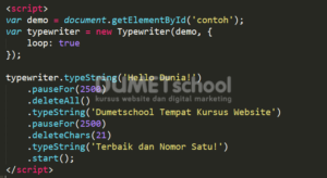 Cara Membuat Typewriter Effect dengan Typewriter.js