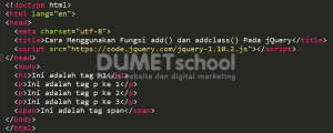 Cara Menggunakan Fungsi add() dan addclass() Pada jQuery