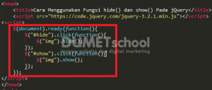Cara Menggunakan Fungsi hide() dan show() Pada jQuery