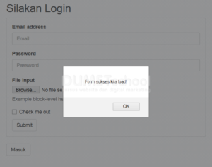 Cara Menyisipkan Form Login Menggunakan AJAX jQuery
