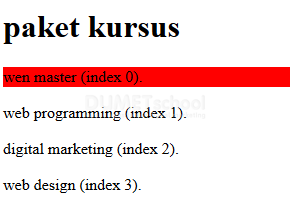 Belajar Fungsi Method eq() Pada Jquery1