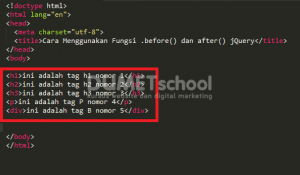 Cara Menggunakan Fungsi .before() dan after() jQuery