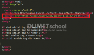 Cara Menggunakan Fungsi .before() dan after() jQuery