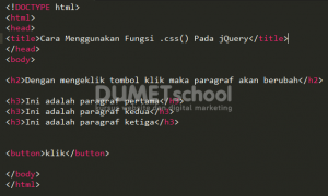 Cara Menggunakan Fungsi .css() Pada jQuery