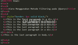 Cara Menggunakan Metode Filtering pada jQuery