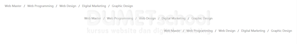 Cara Mengubah Posisi Breadcrumb di Bulma Framework