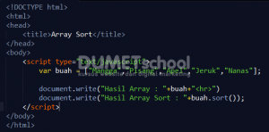 Cara Penggunaan Array Sort Pada Javascript