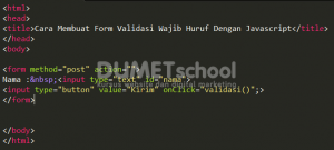 Cara Membuat Form Validasi Wajib Huruf Dengan Javascript