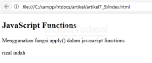 Menggunakan Fungsi apply() dalam Javascrip