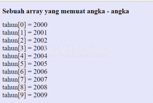 Mengisi Array dengan Loop For