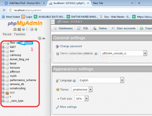 cara membuat database dengan XAMPP
