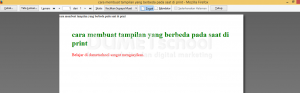 cara membuat tampilan yang berbeda pada saat di print