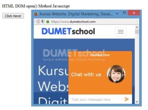 Cara Menggunakan Metode DOM open() pada Javascript