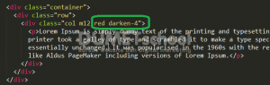 Color Class Pada Framework CSS Matrealize