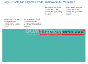 Fungsi Offsets dan Alignment Pada Framework CSS Matrealize