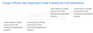 Fungsi Offsets dan Alignment Pada Framework CSS Matrealize