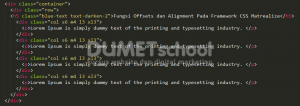 Fungsi Offsets dan Alignment Pada Framework CSS Matrealize
