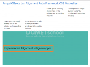 Fungsi Offsets dan Alignment Pada Framework CSS Matrealize