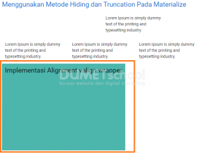 Menggunakan Metode Hiding dan Truncation Pada Materialize