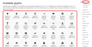 cara menggunakan syimbol atau glyphicons di bootstrap