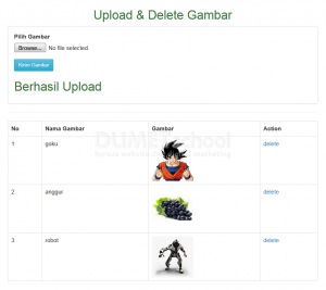 Membuat Fungsi Upload dan Delete Gambar dengan PHP -Arif05