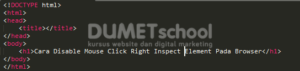 Cara Disable Mouse Click Right Inspect Element Pada Browser