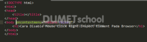 Cara Disable Mouse Click Right Inspect Element Pada Browser