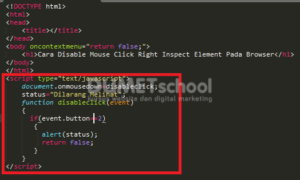 Cara Disable Mouse Click Right Inspect Element Pada Browser