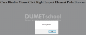 Cara Disable Mouse Click Right Inspect Element Pada Browser