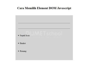 Cara Memilih Element DOM Javascript