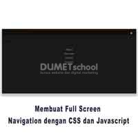 Membuat Full Screen Navigation dengan CSS dan Javascript