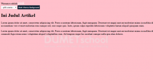 Membuat Aplikasi Sederhana Merubah Warna Background dengan PHP-arif