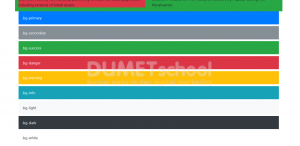 Kumpulan background warna yang terdapat pada bootstrap 4