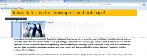 fungsi dari class text-nowrap dalam bootstrap 4