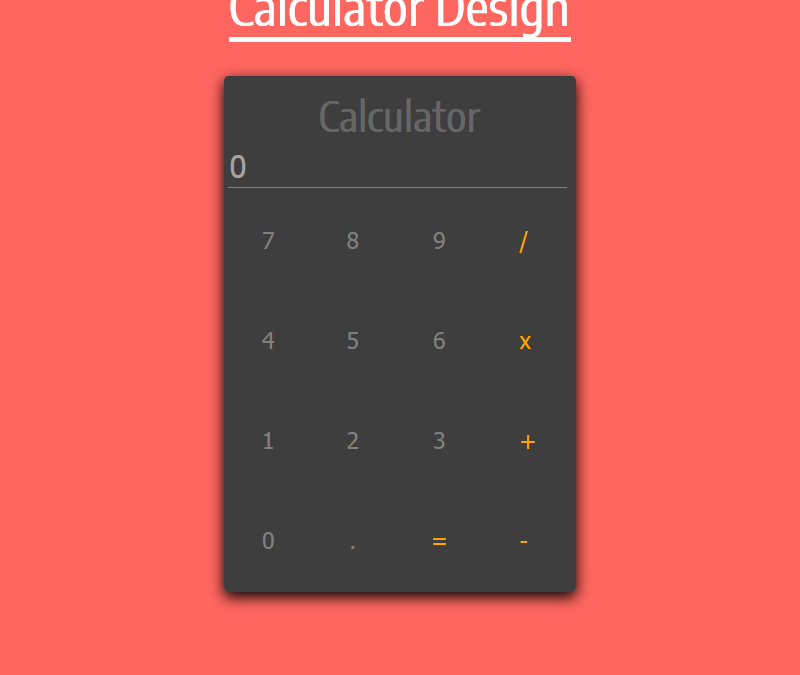 Desain Kalkulator dengan HTML & CSS