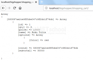 Cara Menggunakan Library Shopping Cart Pada CodeIgniter Part 1