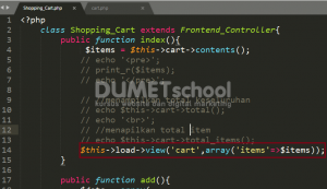 Cara Menggunakan Library Shopping Cart Pada CodeIgniter Part 2