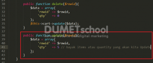 Cara Update Shopping Cart Menggunakan Codeigniter