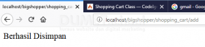 Cara Update Shopping Cart Menggunakan Codeigniter