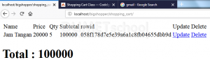 Cara Update Shopping Cart Menggunakan Codeigniter