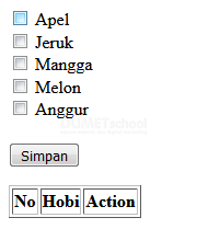 CRUD checkbox dengan PHP arif001