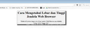Cara mengetahui lebar dan tinggi jendela web browser