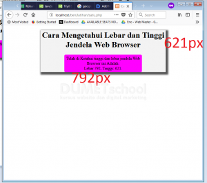 Cara mengetahui lebar dan tinggi jendela web browser